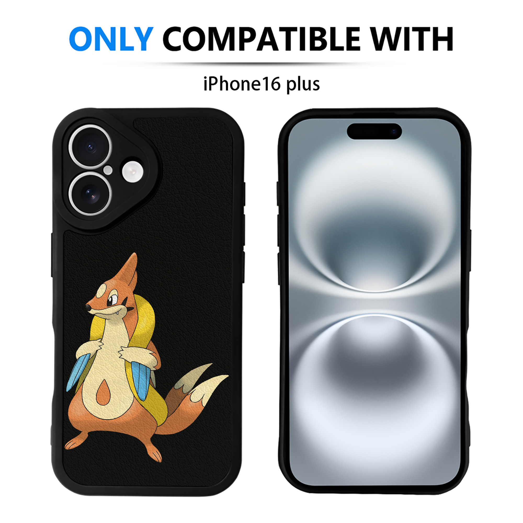 （画像用） ポケットモンスター Pokémon 【iPhone 16シリーズ対応】シリコンスマホケース（レザー調） 材質：シリコン